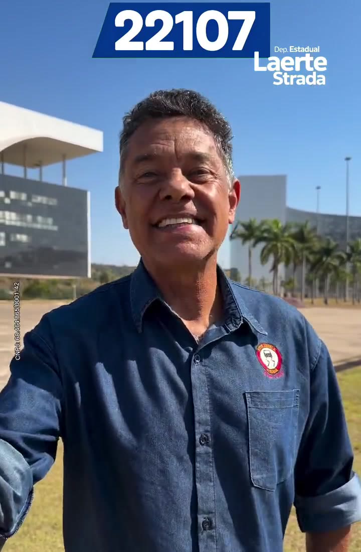 Laerte Strada durante gravação na Cidade Administrativa de Minas Gerais